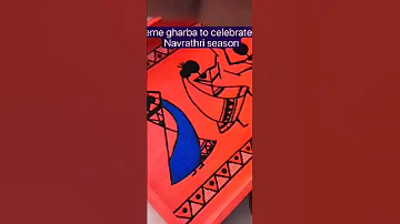 DIY easy painting on serving tray/simple warli painting on serving tray#shorts#youtubeshorts#short.