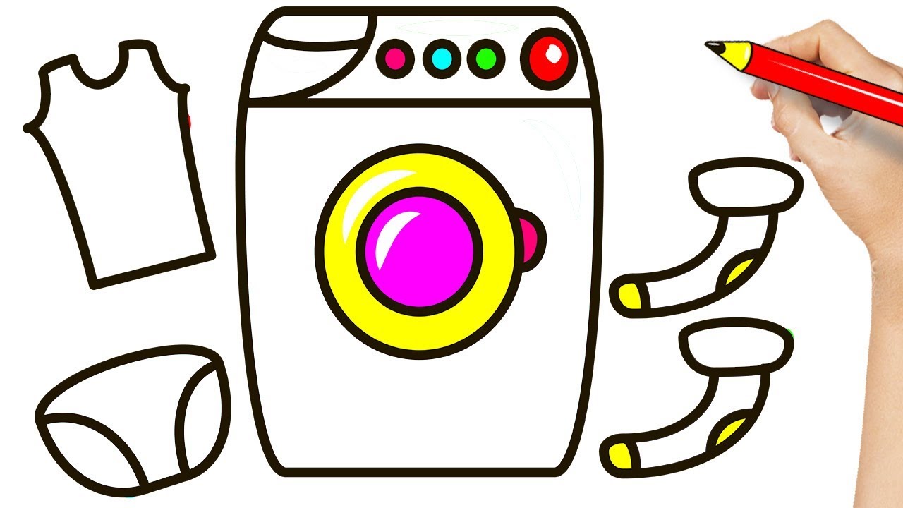 Download Washing Machine Drawing For Kids