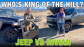 Rivian R1T vs. Jeep Gladiator OffRoad Comparison Test | Can a Rivian Outdo a Jeep on the Trails?