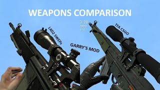 L4D2 SWEPs vs TFA CSGO - Garry's Mod Weapons Comparison