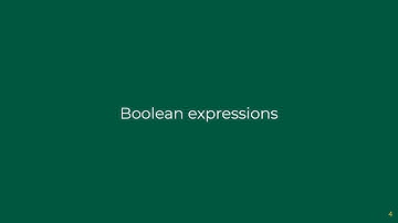 06 - Boolean expressions