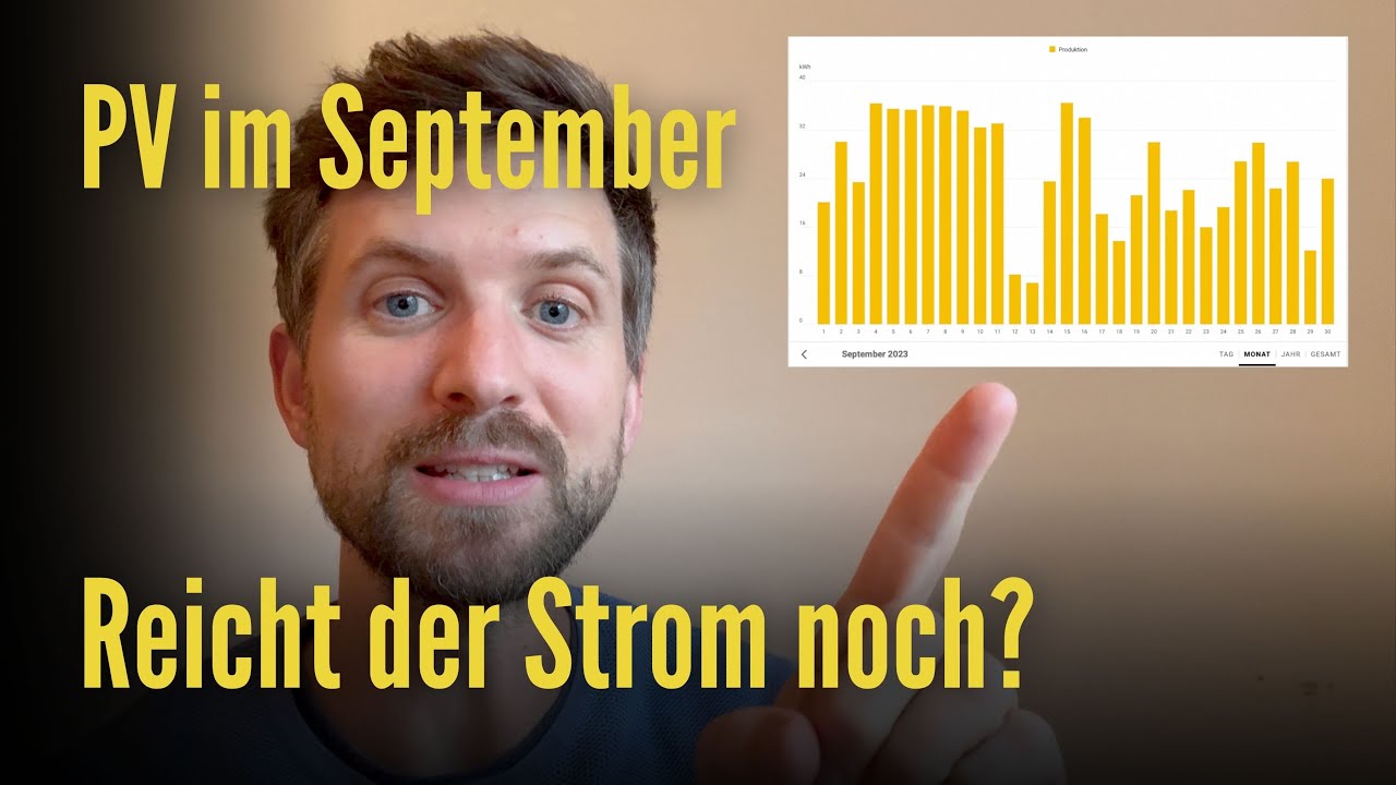 Photovoltaik mit Speicher: Realistische Erträge im September - Probleme mit Verschattung – auf YouTube ansehen