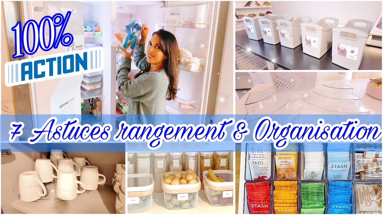 7 ASTUCES RANGEMENT & ORGANISATION 100% ACTION// ASTUCES POUR S’ORGANISER SANS SE RUINER ✨