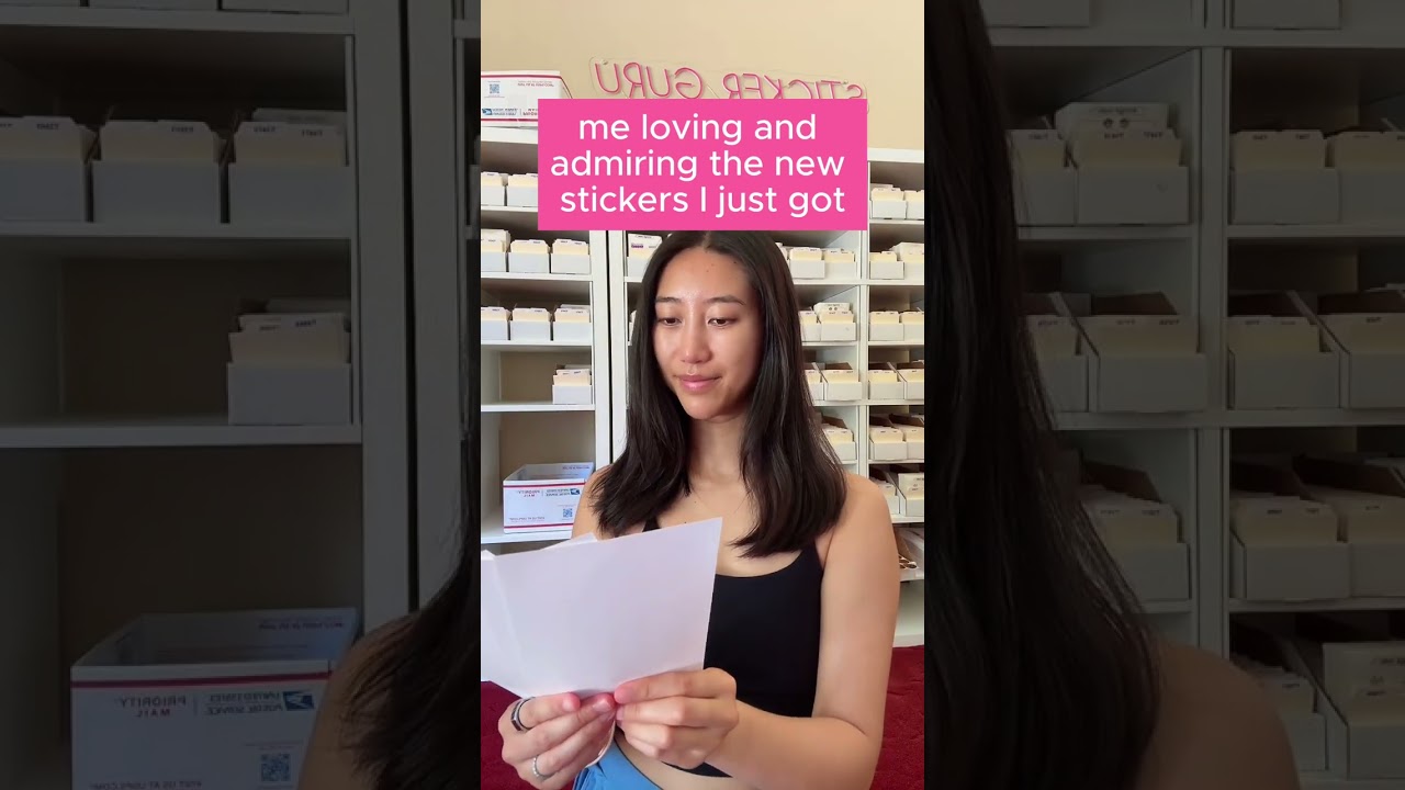 Me being happy with my new sticker kit vs. my old sticker kits