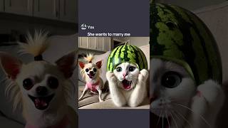 Chihuahua Wants To Marry Cat