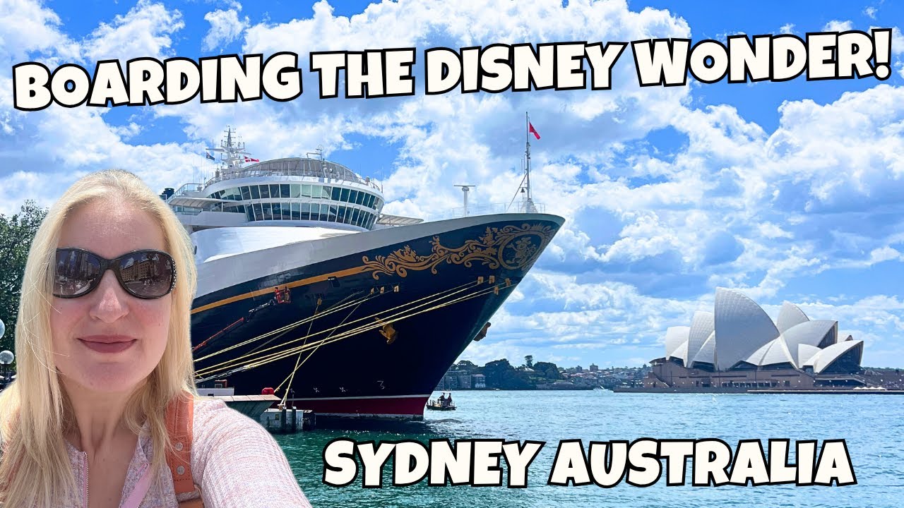 Our FIRST EVER CRUISE! 🚢 Boarding the Disney Wonder in Sydney!