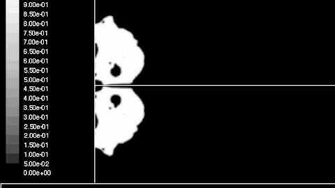 Simulation of cavitation bubble collapse