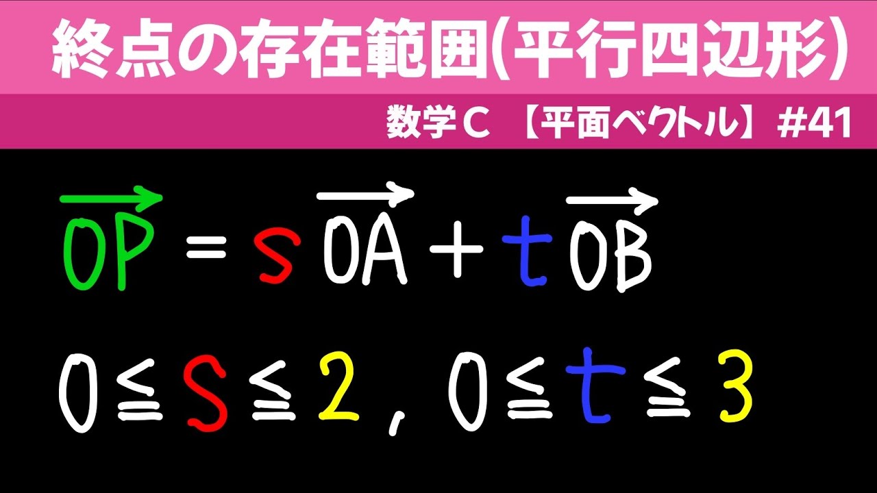 終点の存在範囲(平行四辺形)【数C 平面ベクトル】#４１