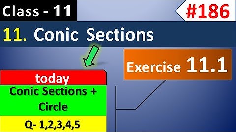 Ex 11.1 Class 11 - Q1, Q2, Q3, Q4, Q5 (Basics of Conic Sections & CIRCLE) || Ch 11 Maths Class 11