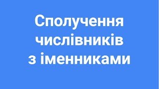 Зв&#39;язок числівників з іменниками.