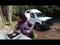 It&#39;s all about the food and the view | Solo van camping