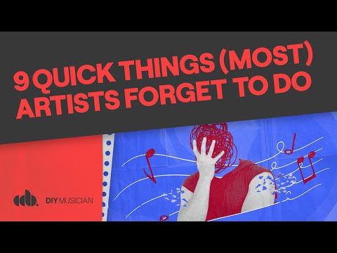 9 quick things musicians usually forget to do!