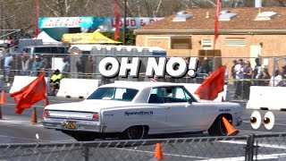 DRIVER LOOSES CONTROL AT THE GOODGUYS AUTOCROSS EVENT!!
