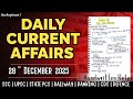 28th December 2025 || Daily current affairs || Handwritten notes || An Aspirant !