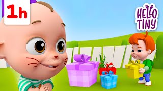 Happy Birthday Baby + Wheels on the Bus and More Nursery Rhymes! | Best Kids Songs| Hello Tiny