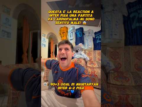 QUESTA È LA RECTION A INTER PISA UNA PARTITA DA CARDIOPALMA! 🖤💙