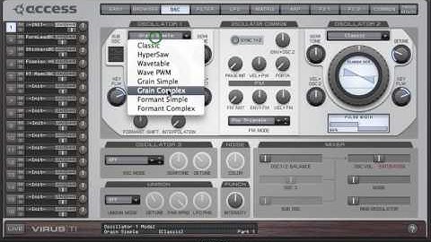 Virus TI - Syntheses - 01 - Grain and Formant Oscillators