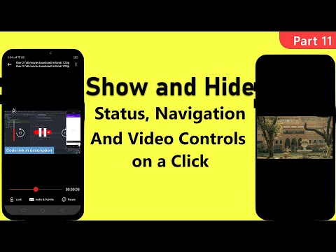 Hide and Show status, navigation and video controls Video Player App Part 11
