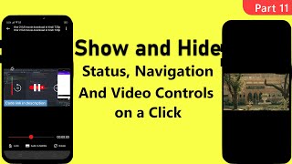 Hide and Show status, navigation and video controls Video Player App Part 11 screenshot 4