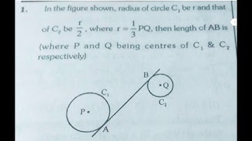 Problem based on common tangent of two circles | CIRCLE |