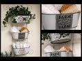 ~DOLLAR TREE DIY- FARMHOUSE ROOM DECOR- HANGING ORGANIZER OR PLANTER TRIO~