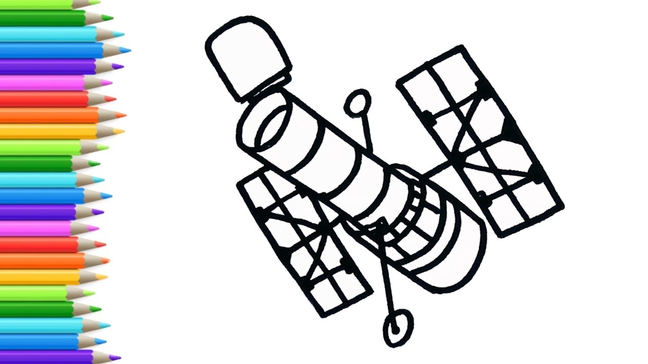 international space station drawing simple