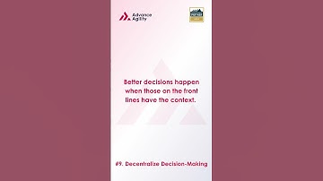 Decentralized Decision Making: The Game Changer | Lean-Agile Principle | Advance Agility #leanagile