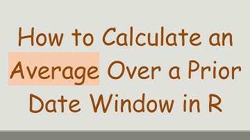 How to Calculate an Average Over a Prior Date Window in R
