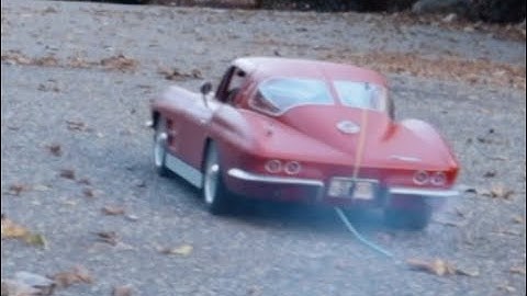 First On Road Test Run - Conley V8 - "Lil Red" RC 1963 Corvette 1/4 Scale  -  REPOST