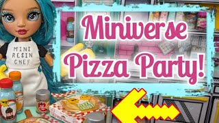 #Miniverse Pizza Party! Remix Chicken Alfredo Pizza &amp; Dessert Pizza! DIY Miniature Foods UV Resin