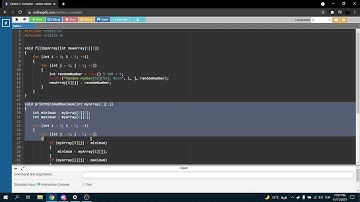 Functions To Calculate Minimum And Maximum 2 Dimensional Array In Random Numbers