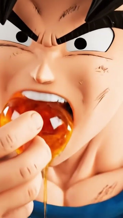 ✨ASMR Goku eating a jelly dragon balls 🍯 #ai #asmr #asmreating #aiasmr #animeasmr