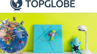 Topglobe 26Cm Globe My World Graphic Display Pins Pin Cards Demontable Graphic Stands