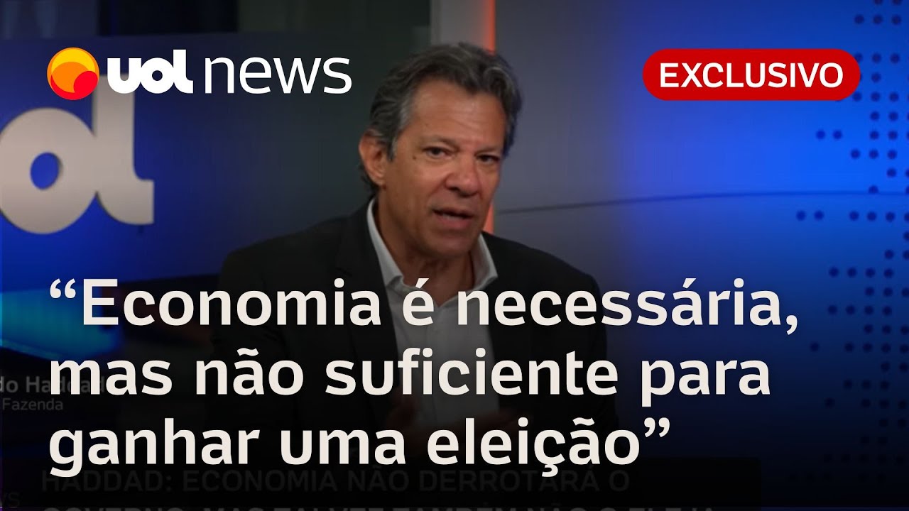 Haddad sobre reeleição de Lula: economia é necessária, mas não suficiente para ganhar eleição