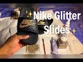 DIY NIKE Glitter Slides ✨