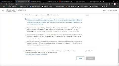 Machine Learning Week 5 Quiz (Neural Network) Stanford Coursera