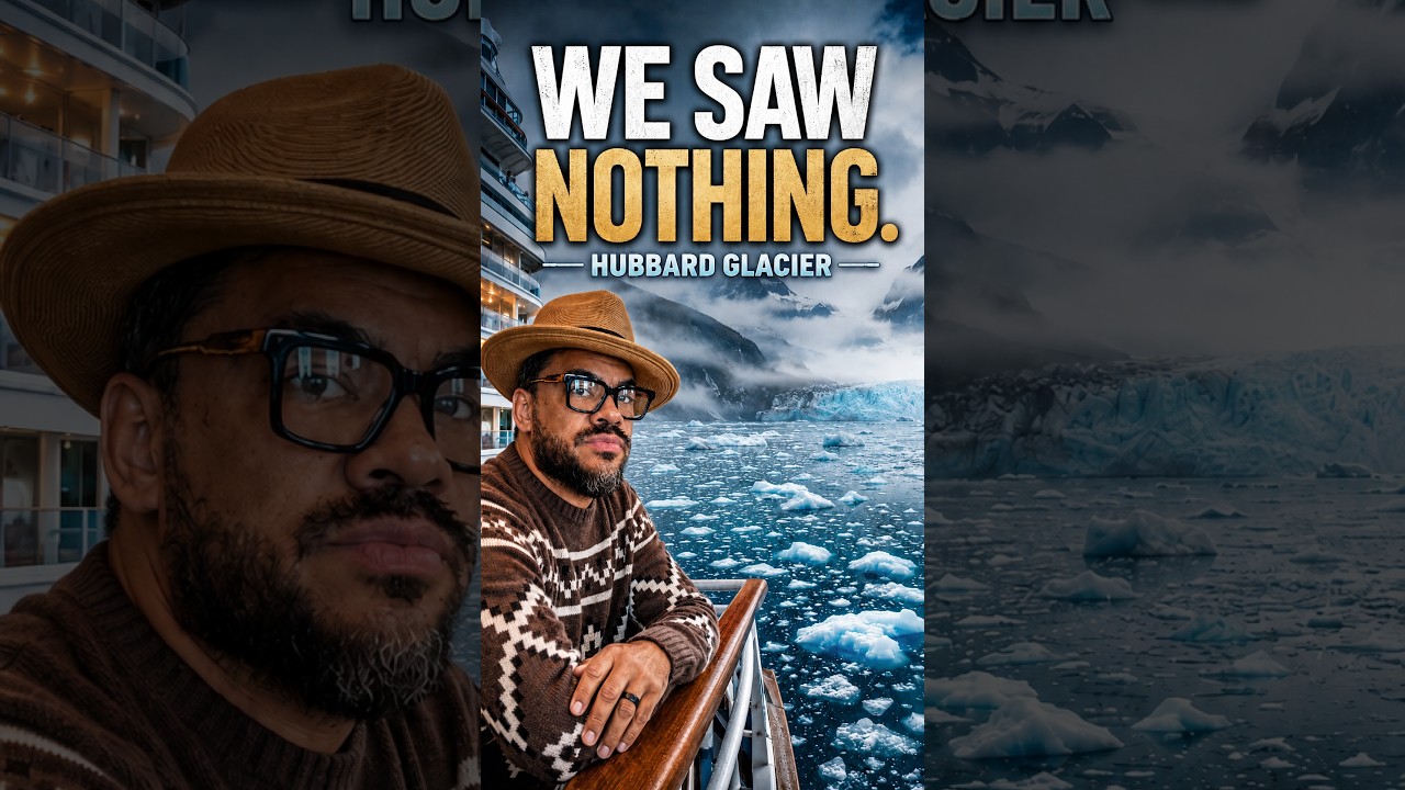 WE SAILED TO HUBBARD GLACIER… AND SAW NOTHING. 🌫️ #shorts #shortvideo #alaska #cruise  #travel