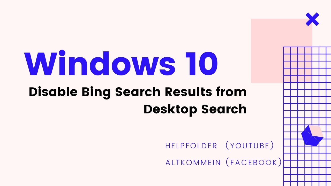 New Update Windows 10 Disable Bing Search in Desktop Search Cortana