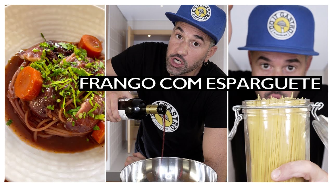 Hoje vamos fazer... Frango guisado com esparguete