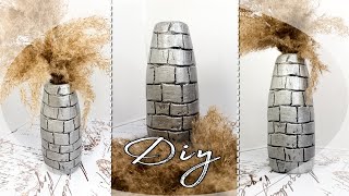 DIY Gypsum Flower Vase//How to Make a DIY Vase at Home Tutorial Video