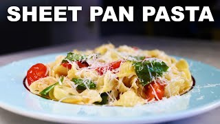 Two sheet-pan pasta sauces | roasted grape tomatoes, white bean & fennel