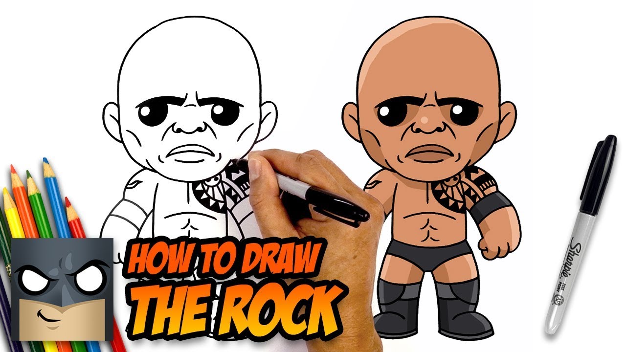 How To Draw The Rock | Wwe Superstars - Youtube