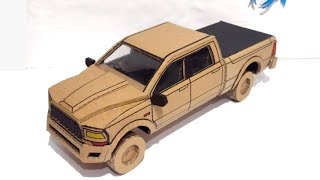 How to make a pickup truck (Dodge Ram) out of cardboard