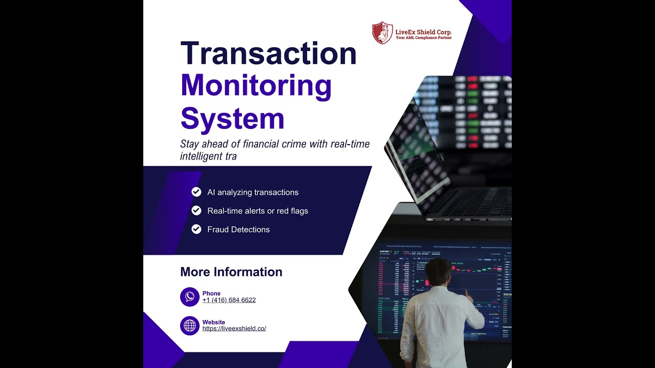 LiveEx Shield TMS is an advanced transaction monitoring system designed to help financial institutio