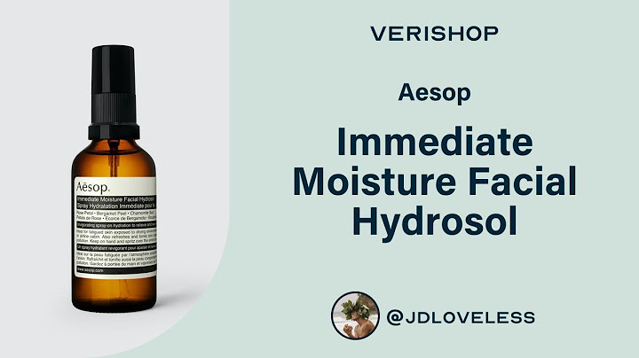 Aesop immediate moisture facial hydrosol review
