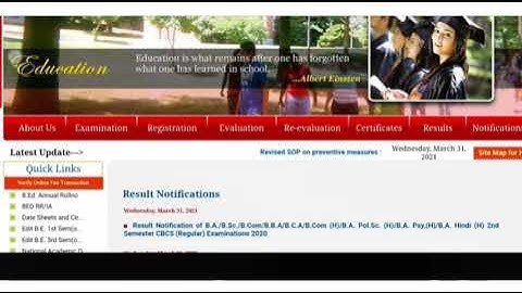 Jammu University Declared  Result Of B.A./B.Sc./B.Com 2nd Semester CBCS (Regular) Examinations 2020