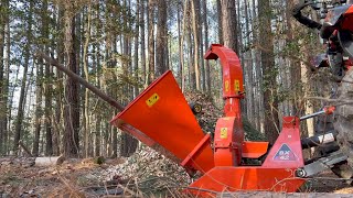 Full Cleaning up Brush and Slash with my Wallenstein BX-42 Wood Chipper Guide