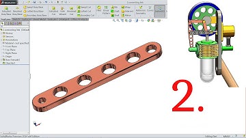 SolidWorks Tutorial Vertical Stirling Engine 2.Connecting Link