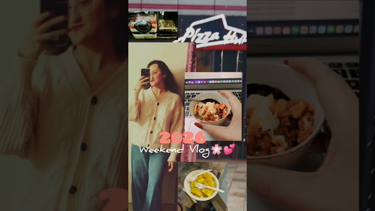 1st Weekend 2026 Vlog | Pizza, Laphing,Desserts & Work 