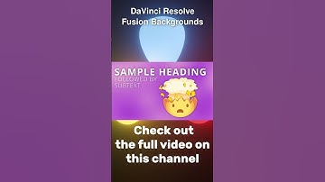 Fast-Noise Backgrounds #davinciresolve #tutorial #fusion